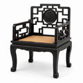 Sillón de Madera y Ratán Negro