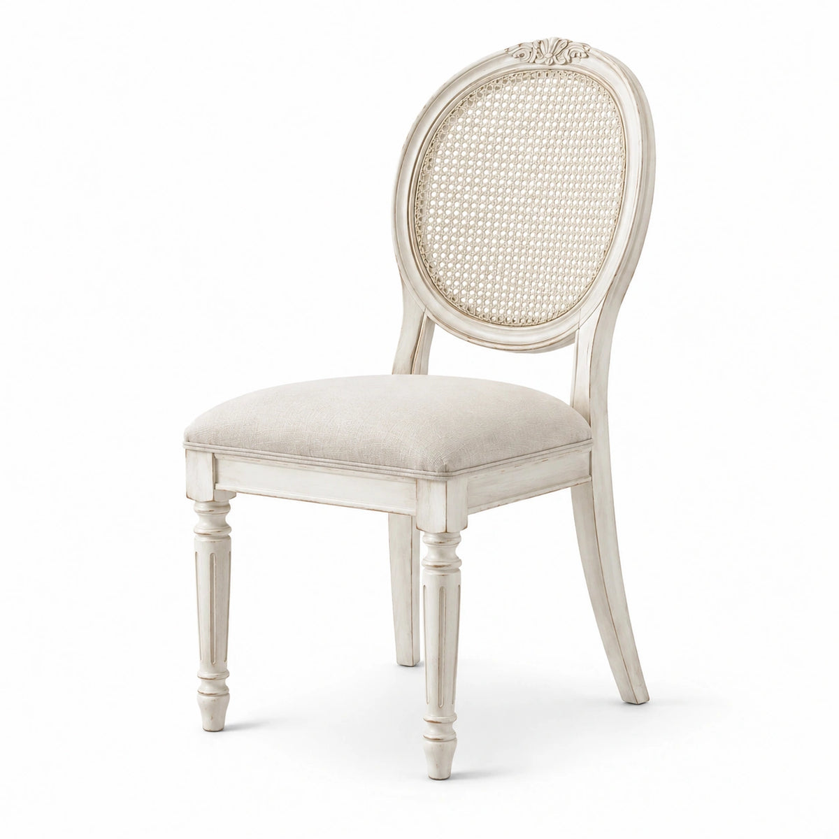 Silla de madera y ratán beige 90x48x57 cm